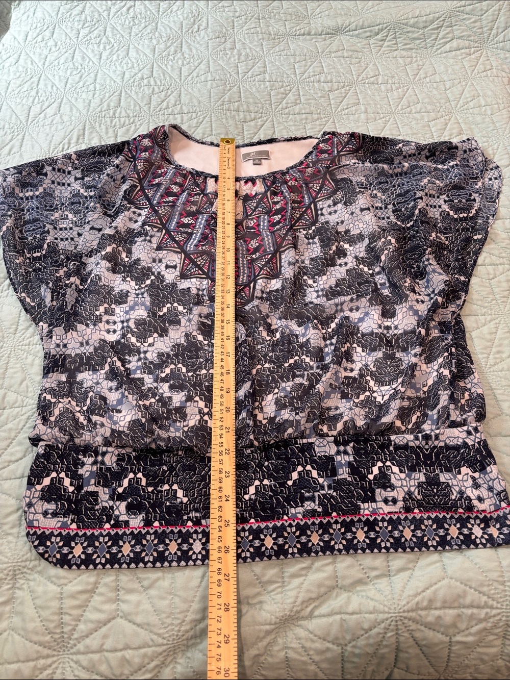 Top Scoop-Neck - Navy/White/Red accents - Picture 8 of 10